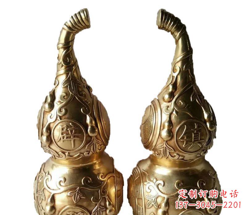 漳州铜雕寺庙平安葫芦雕塑