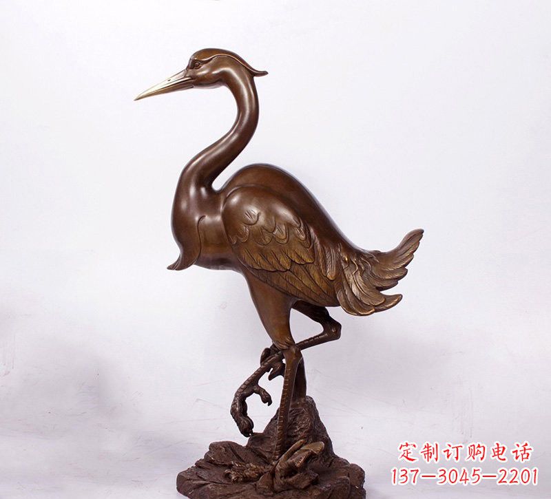 漳州铜雕仙鹤动物雕塑