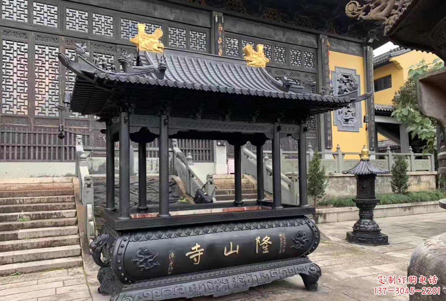 漳州铜雕香炉寺庙景观户外摆件