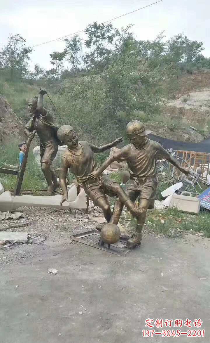 漳州铜雕小孩童趣人物雕塑