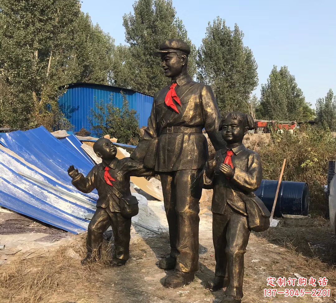 漳州铜雕校园雷锋雕塑