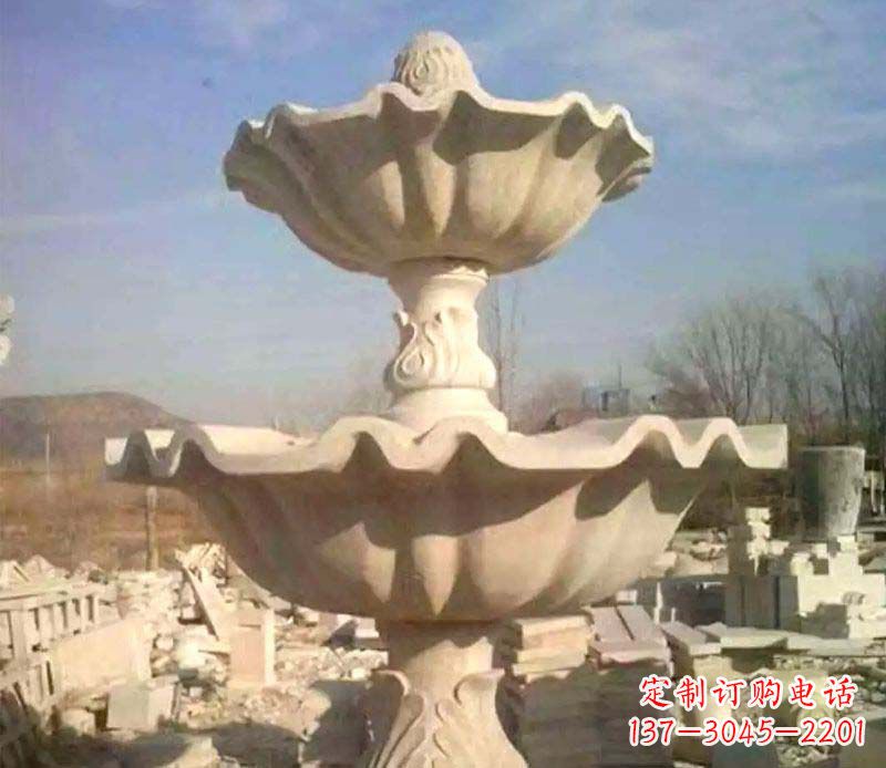漳州晚霞红大型喷泉石雕