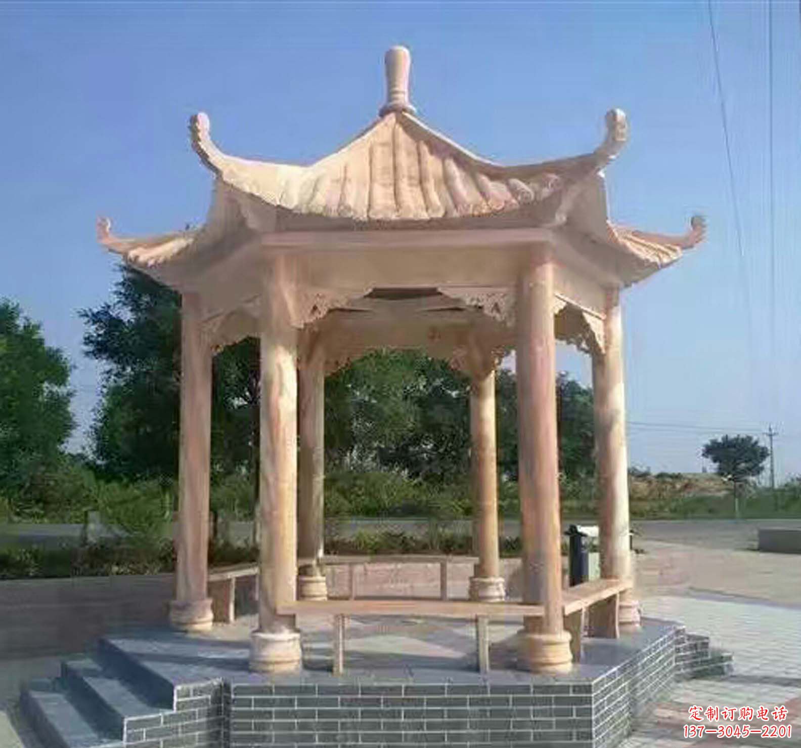 漳州晚霞红公园景观凉亭