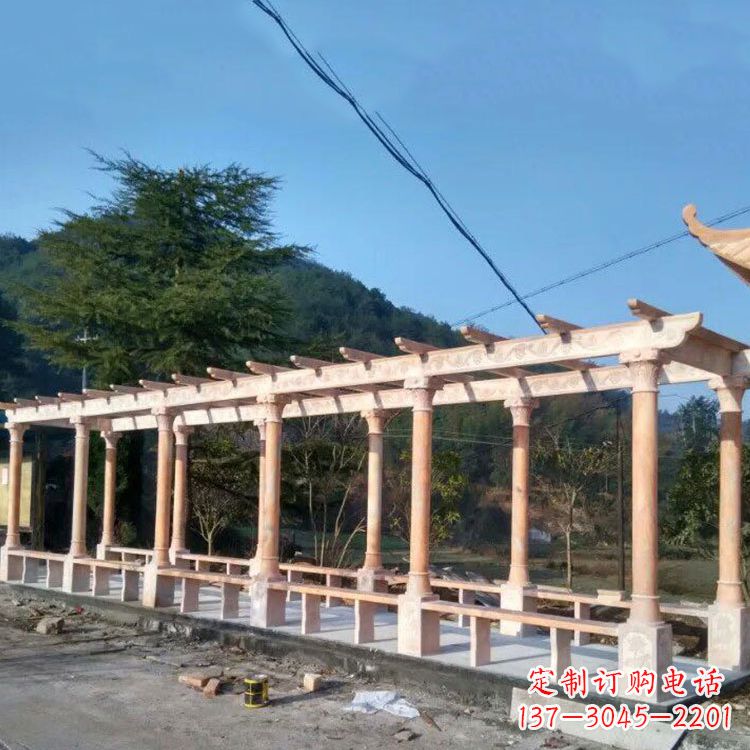 漳州晚霞红花架长廊