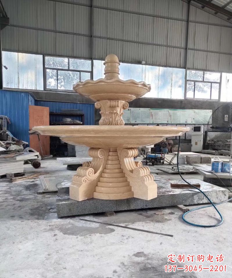 漳州晚霞红喷泉石雕广场景观雕塑