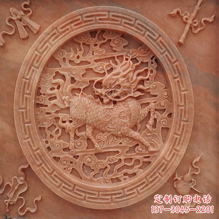 漳州晚霞红麒麟建筑装饰壁画