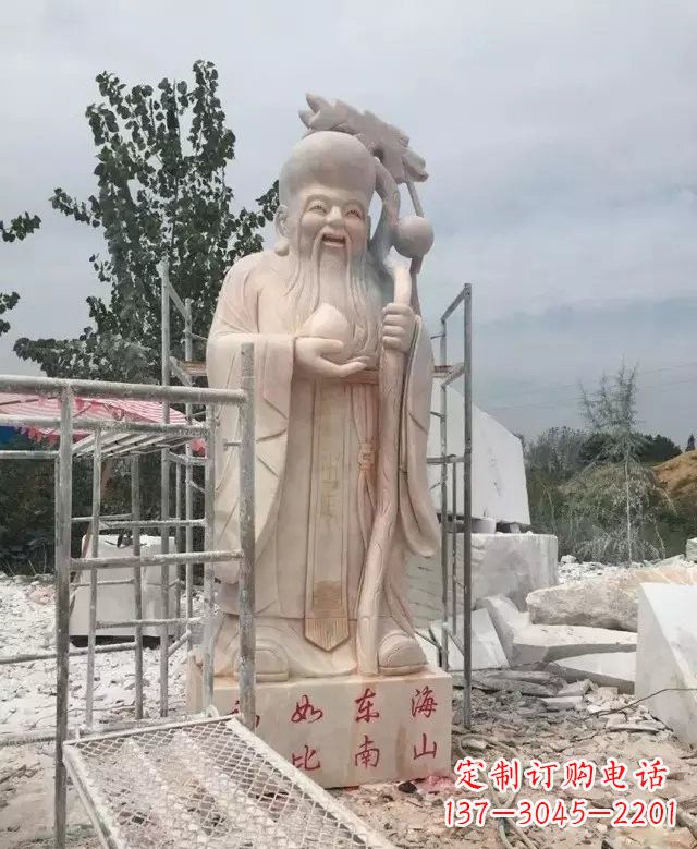 漳州晚霞红神像老寿星雕塑