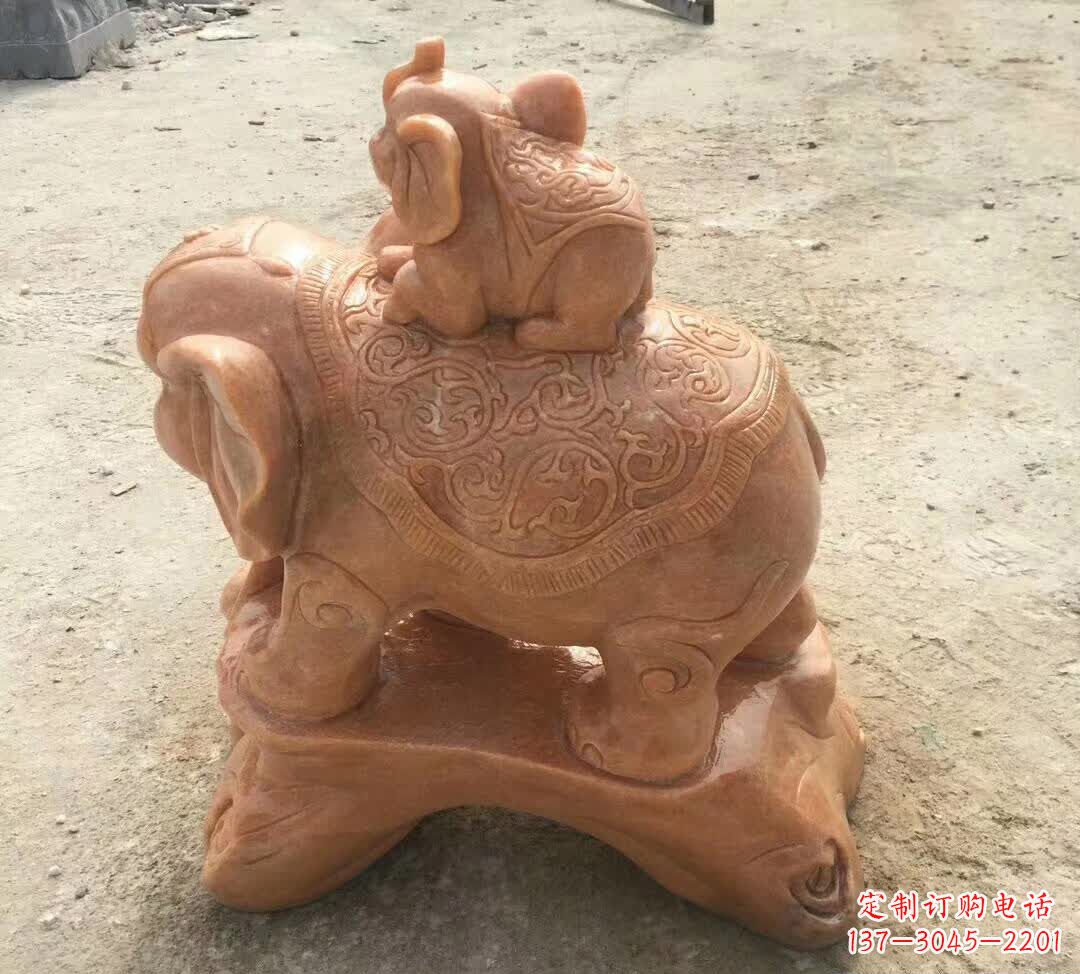 漳州晚霞红小象招财动物