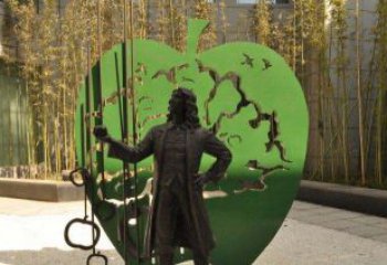 漳州苹果铜雕，传承西方经典名人物牛顿