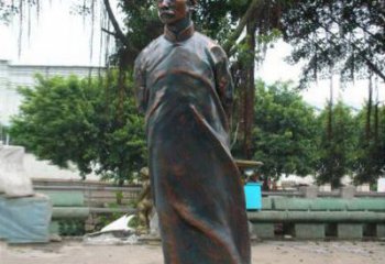 漳州青铜雕塑，精致鲁迅雕像
