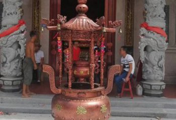 漳州精致全铜小香炉雕塑