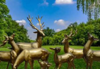 漳州群雄逐鹿，高贵精美的鹿雕塑