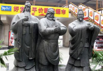 漳州铭记经典：三国英雄关羽雕塑