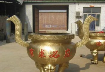 漳州三足香炉铜雕，装点你的寺庙