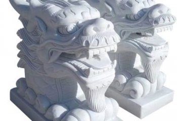 漳州精致石雕龙头雕塑，打造建筑雕塑景观