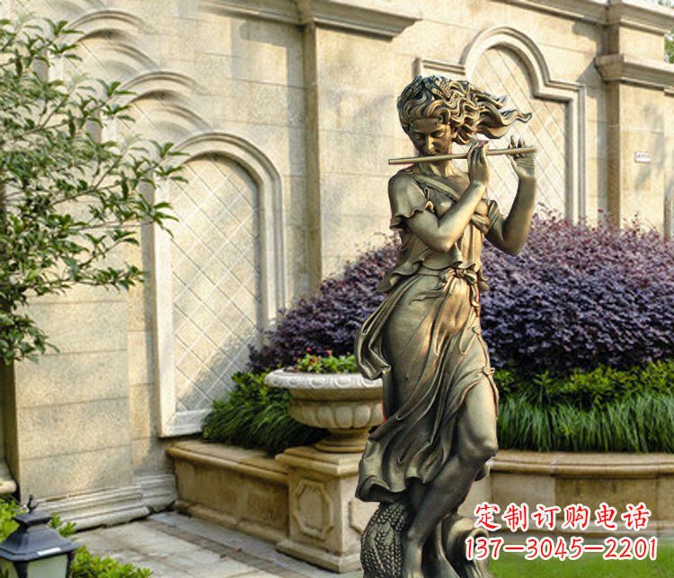 漳州西方女人别墅景观铜雕塑