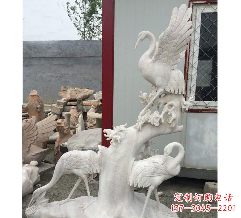 漳州仙鹤松树石雕