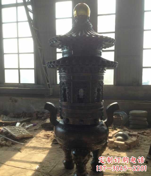 漳州香炉铜雕塑 (2)