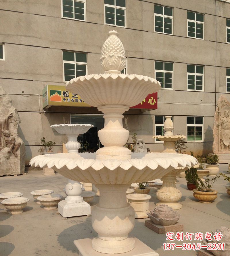 漳州小区景观菠萝式喷泉石雕