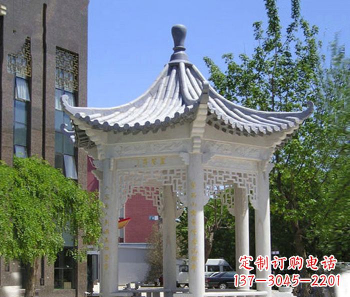 漳州小区景观大理石凉亭