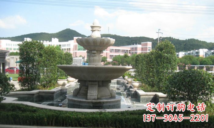 漳州小区景观大理石喷泉石雕 (2)