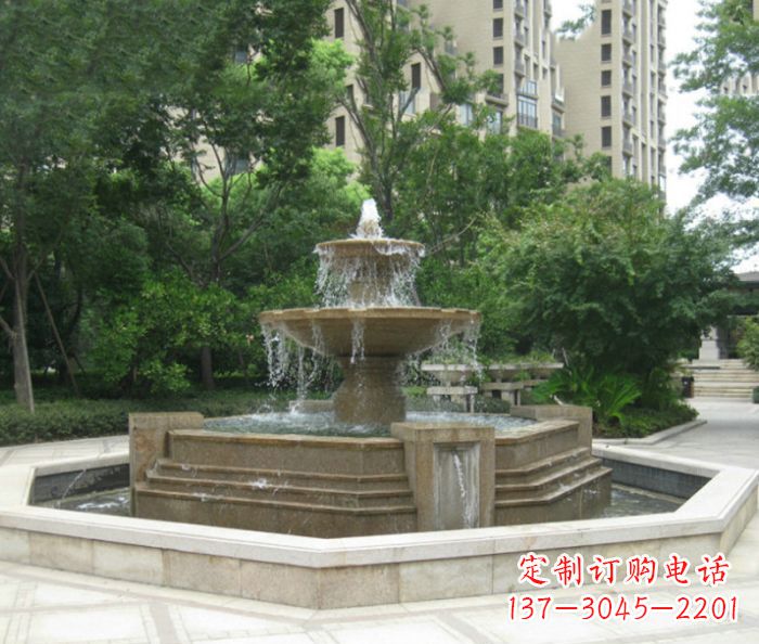 漳州小区景观大型喷泉石雕 (7)