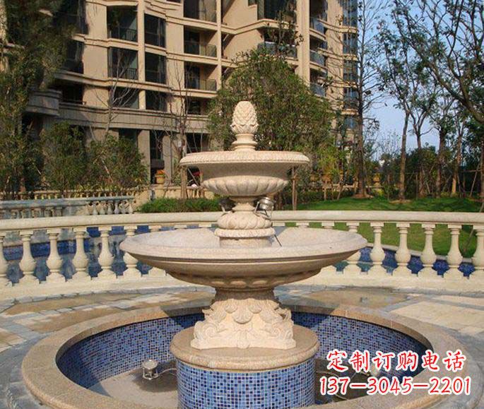 漳州小区景观多层喷泉石雕