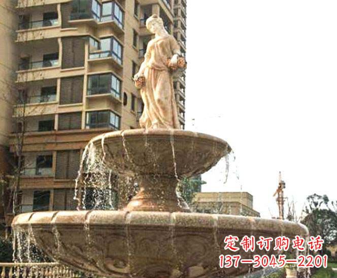 漳州小区景观西方女人喷泉石雕
