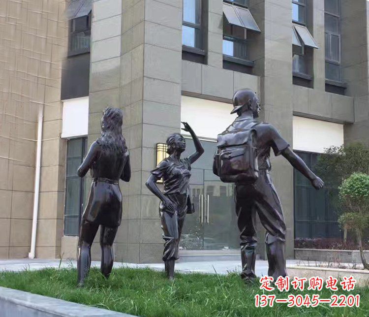 漳州小区铜雕美女人物雕塑