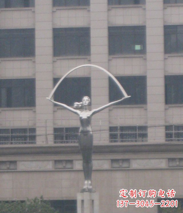 漳州校园不锈钢女孩雕塑