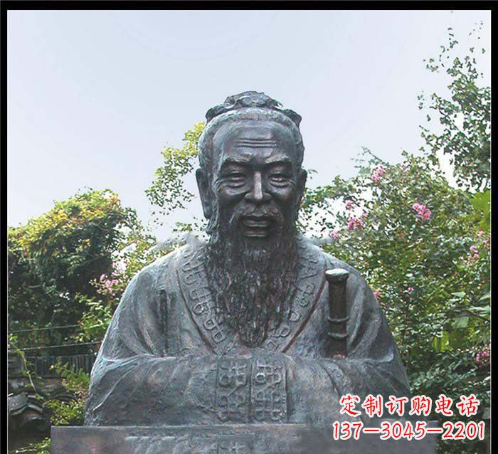 漳州校园大型孔子头像铜雕