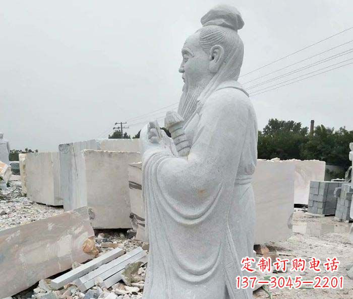 漳州校园景观孔子石雕