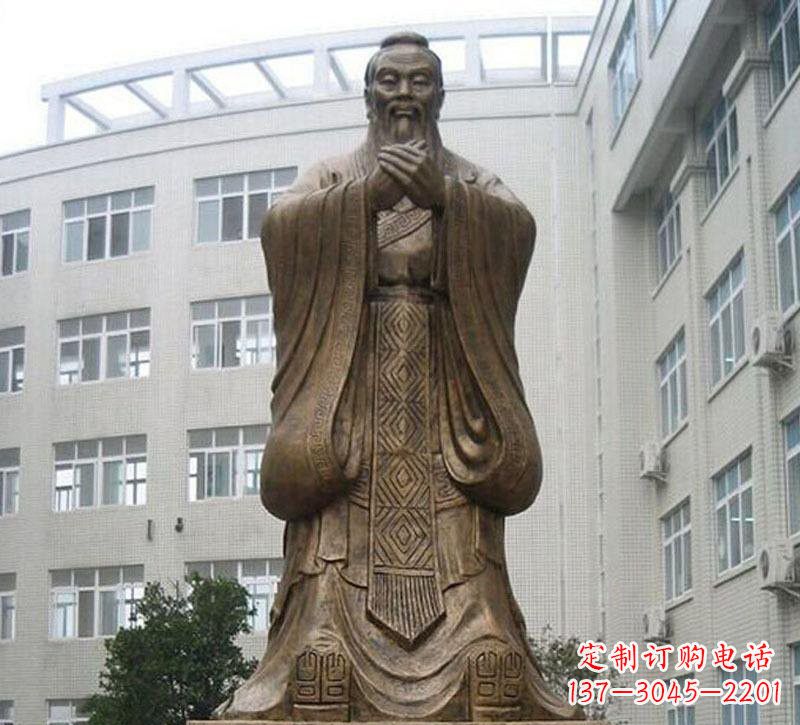 漳州校园孔子铜雕222