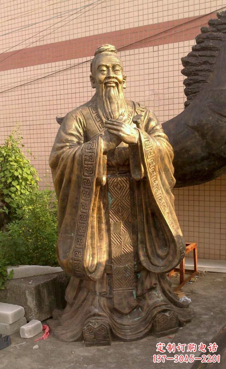 漳州校园孔子像人物铜雕