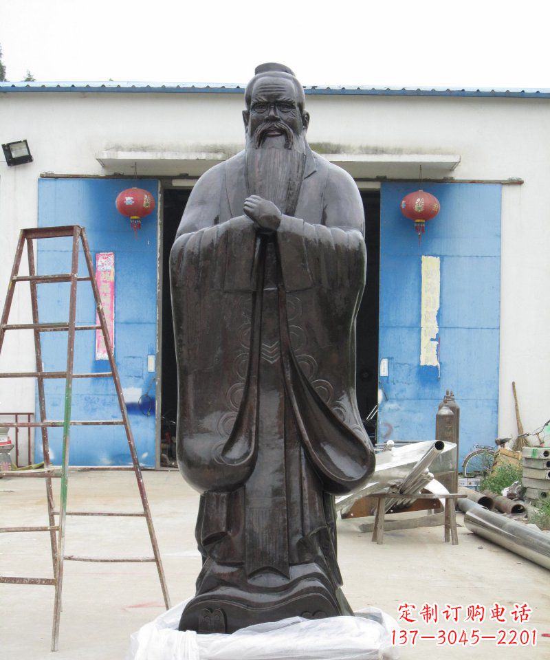 漳州校园老子古代名人铜雕