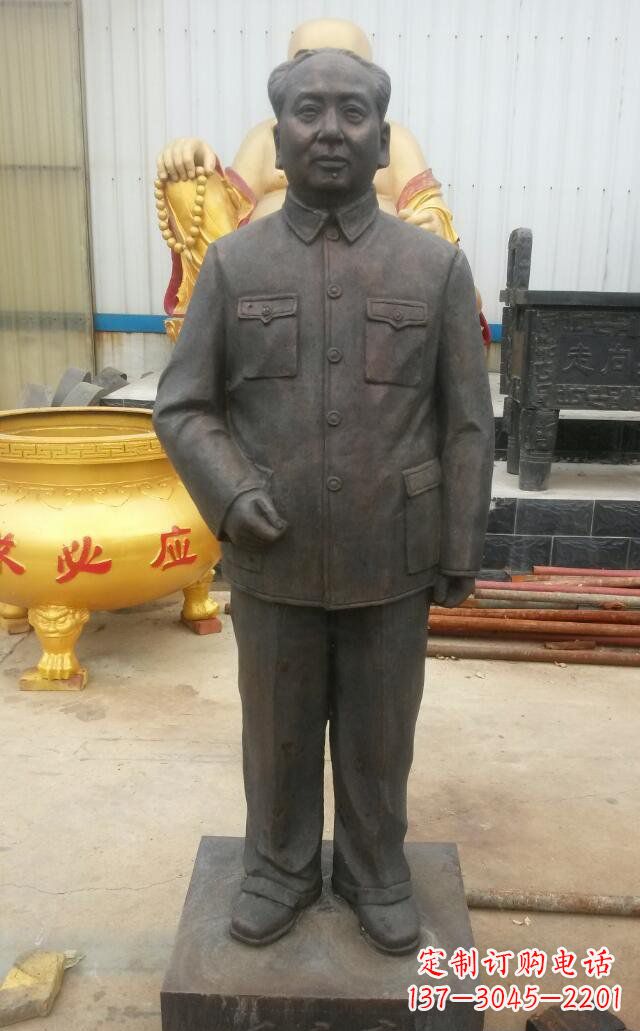 漳州校园毛主席伟人铜雕