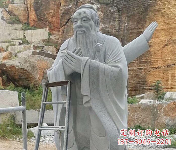 漳州校园人物大理石孔子石雕