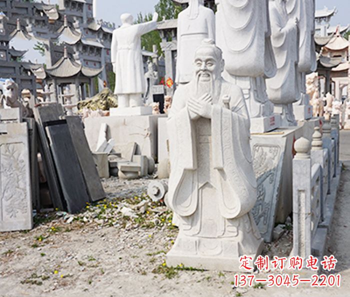 漳州校园人物孔子石雕 (3)