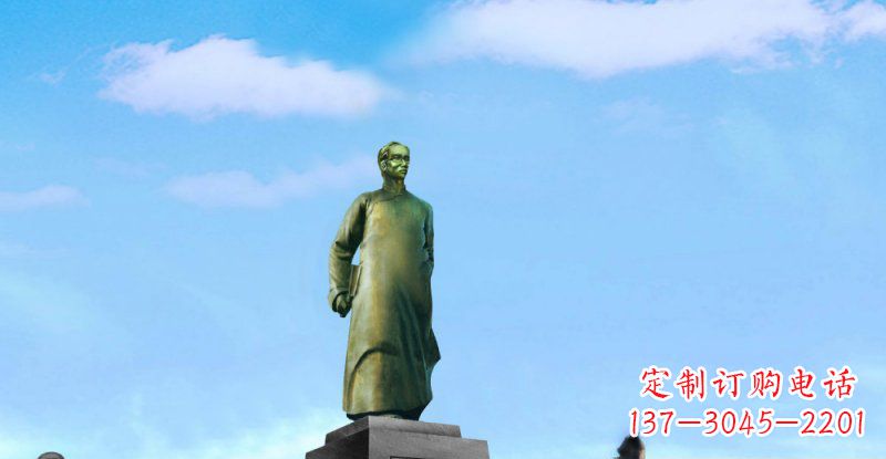 漳州校园朱自清近代名人铜雕