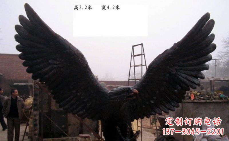 漳州雄鹰展翅老鹰铜雕