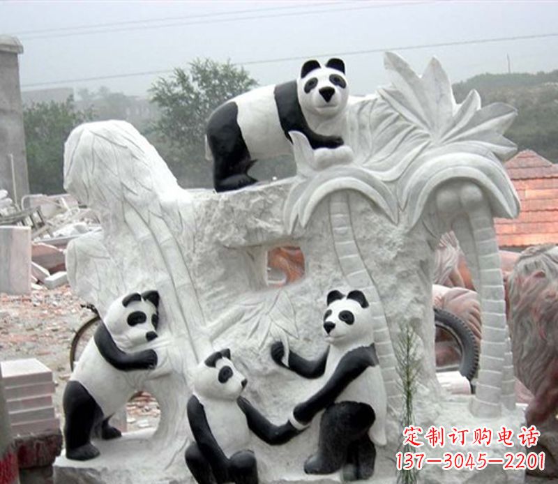 漳州熊猫动物景观石雕