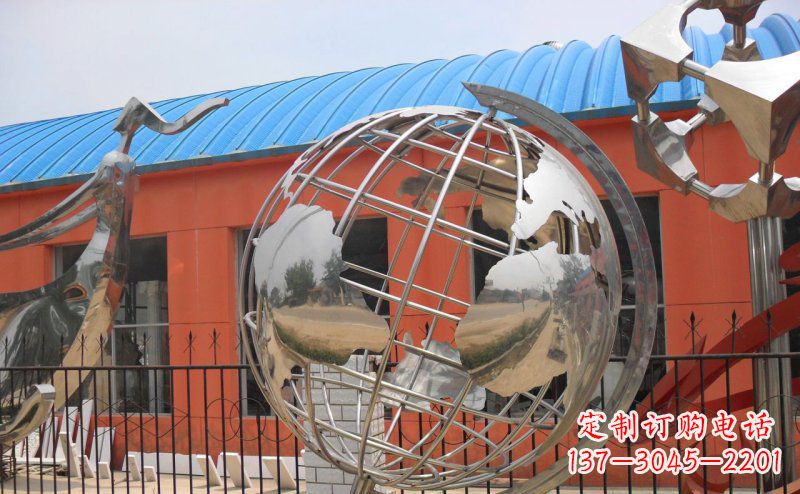 漳州学校不锈钢地球仪雕塑