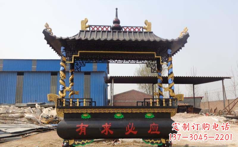 漳州有求必应香炉寺庙铜雕