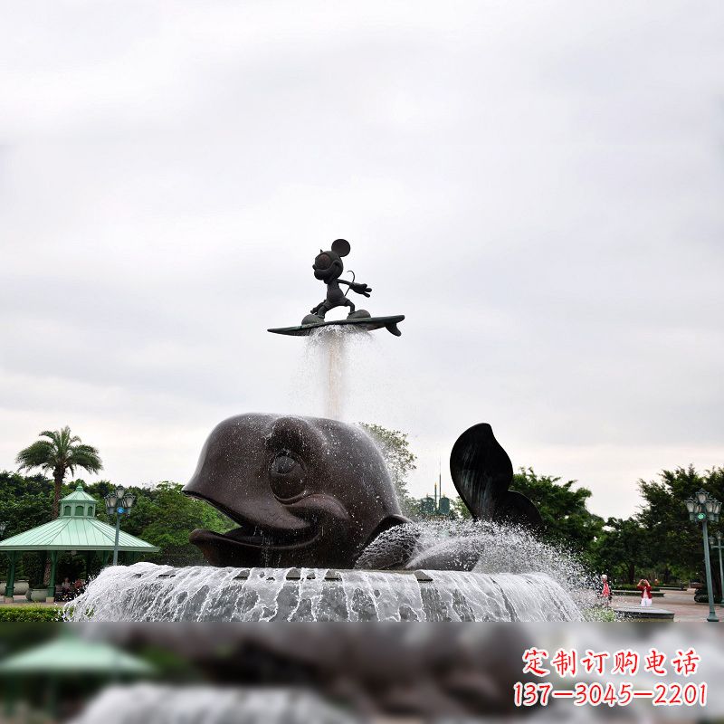 漳州鱼和小孩水景喷泉