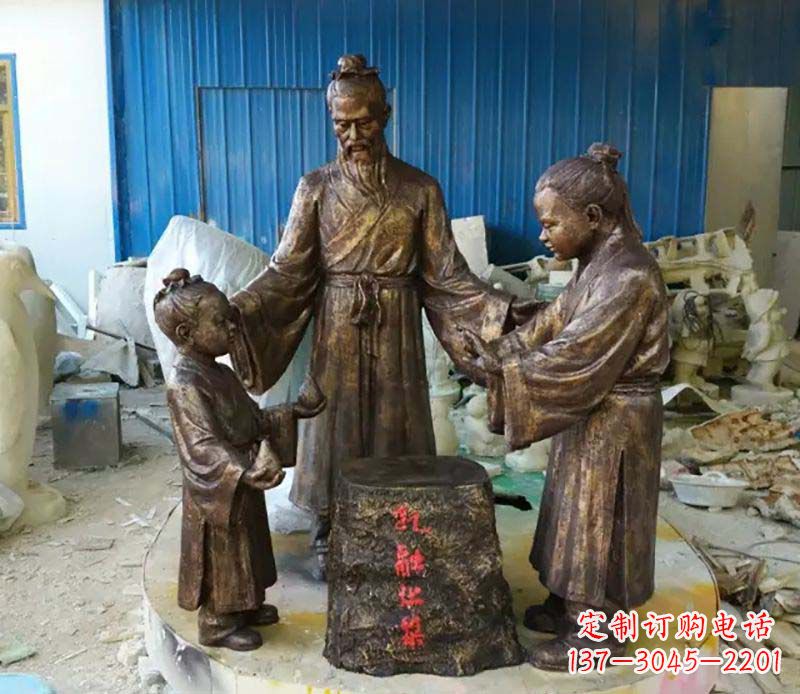 漳州寓言故事孔融让梨人物铜雕