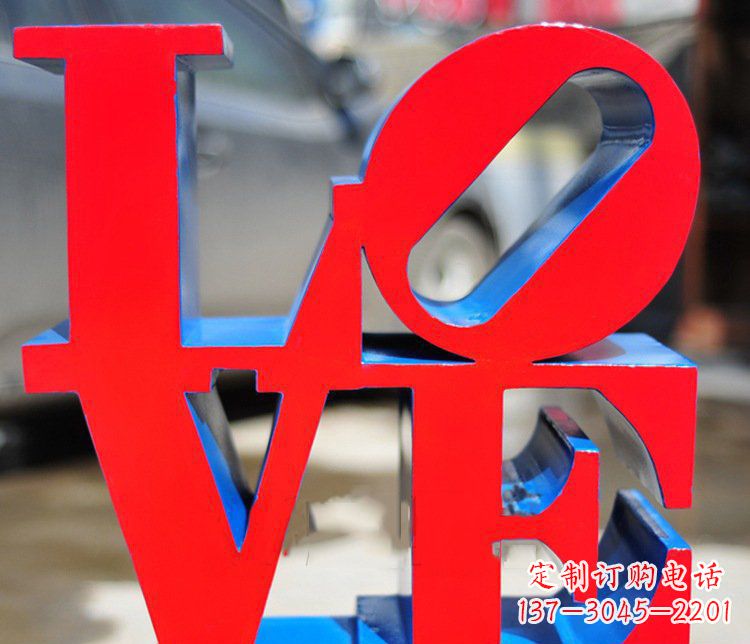 漳州园林不锈钢love字母雕塑
