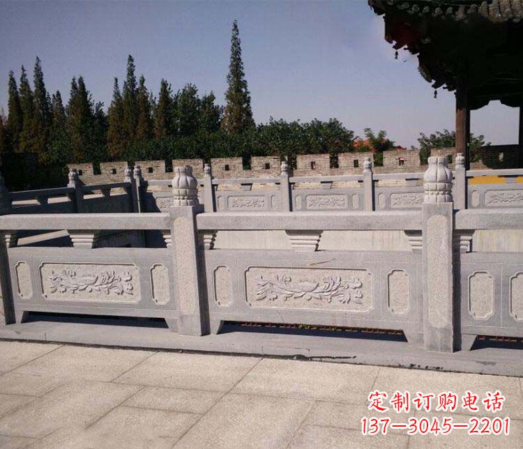 漳州园林仿古石栏板景观石雕 (2)