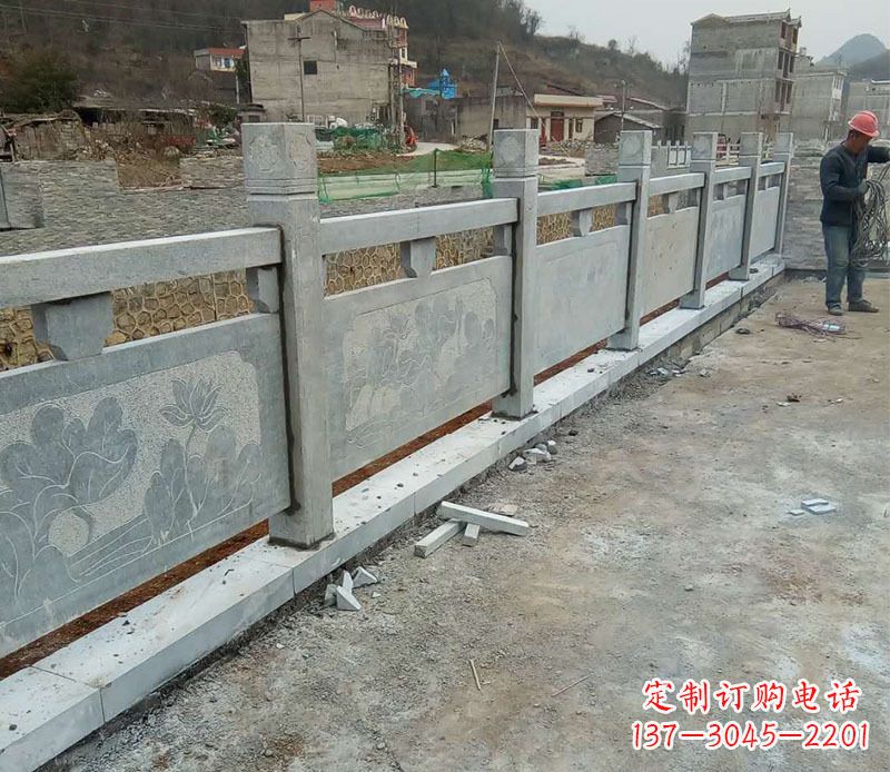 漳州园林仿古石栏板景观石雕 (5)