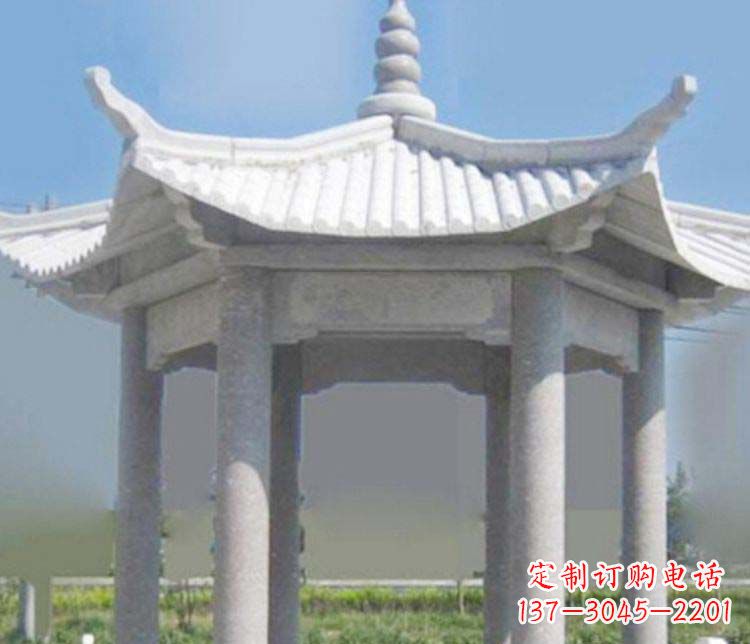 漳州园林仿古石凉亭景观石雕