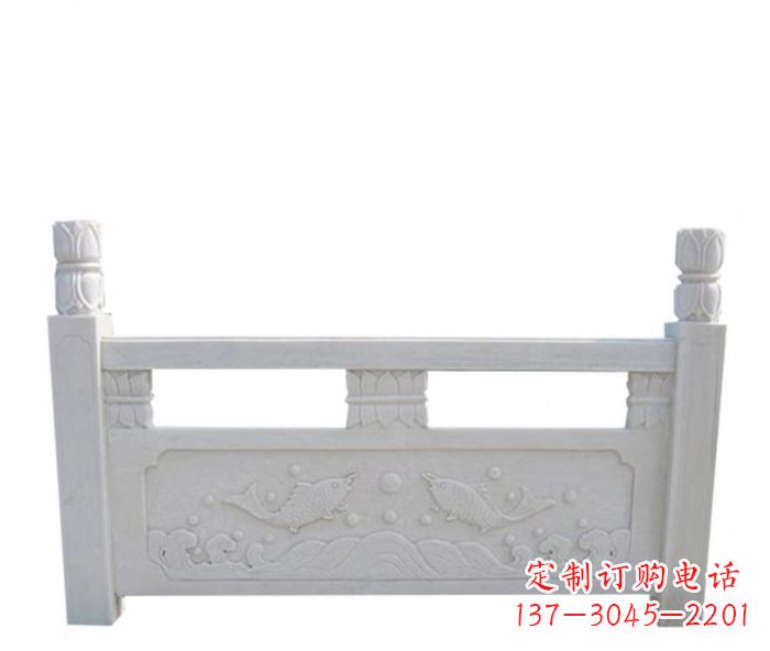漳州园林汉白玉石浮雕栏板